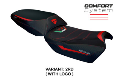 Adria Comfort Red Ducati Multistrada V4 Rally Logo Saddle Coating 23-24