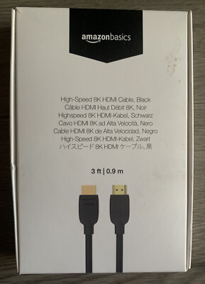 Brand New Amazon Basics HDMI High-Speed Cable (48Gbps 8K /60Hz ) 3 Foot ...
