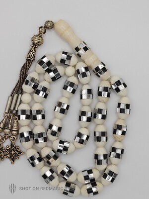 Camel Bone Tasbih Inlaid Rosary Prayer Beads مسبحة سبحة عظم جمل مطعم