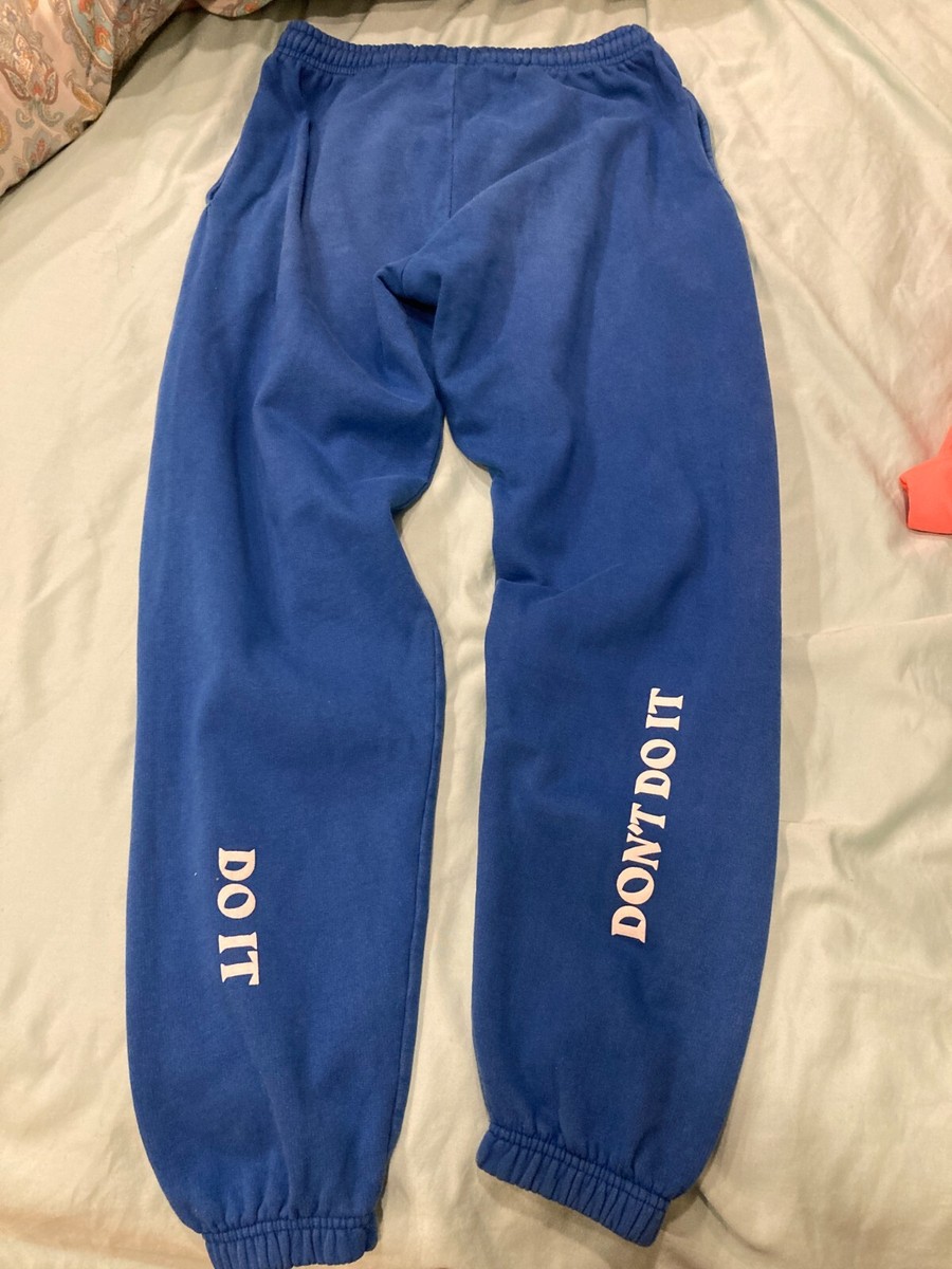 Emma Chamberlain Cats Sweatpants Blue Medium used good condition