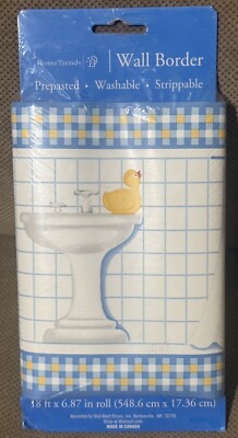 Home Trends Ducky Border * 18 ft. x 6.87 in. * Pre-Pasted, Washable, Strippable