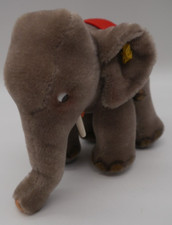 STEIFF ELEFANT  Jahr 1965 / 22 x 18 cm - Mit Brustschild Knopf und Fahne