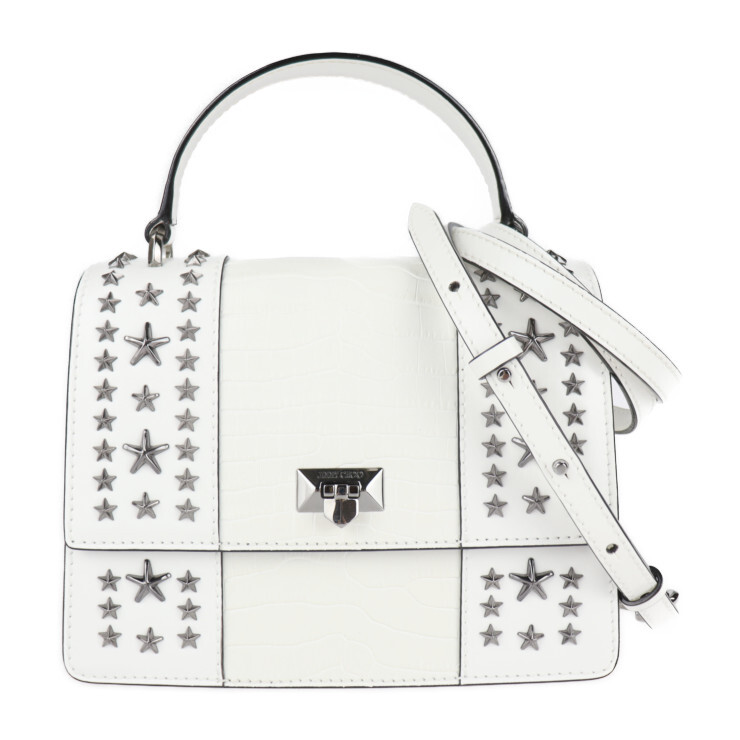 JIMMY CHOO Handbag 211 PYXIS TOPHANDLE Pixis top handle Star Studs  
