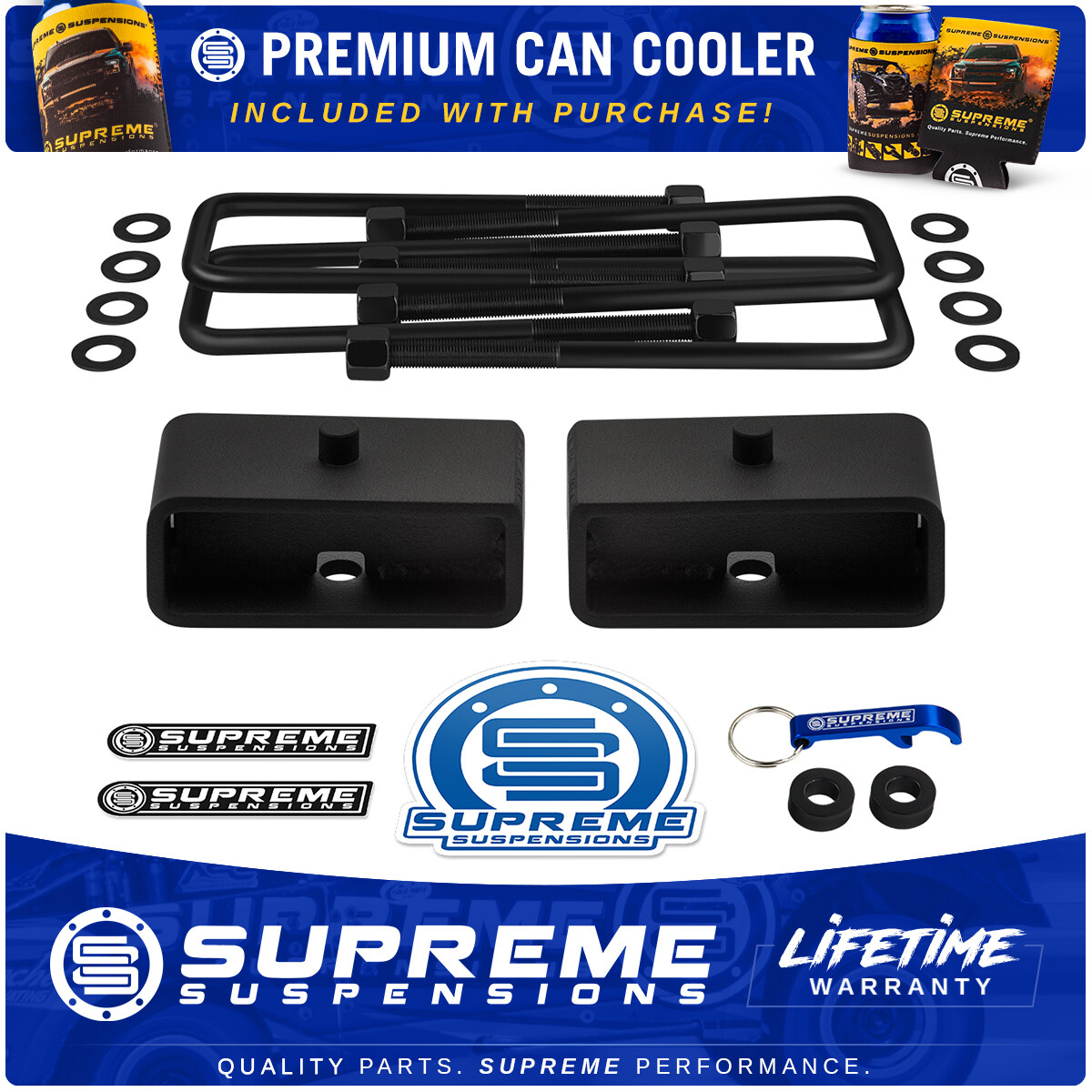 2 Inch Rear Lift Kit Fits 88-98 Chevy GMC C-Series Taper Blocks Extended  U-Bolts | eBay