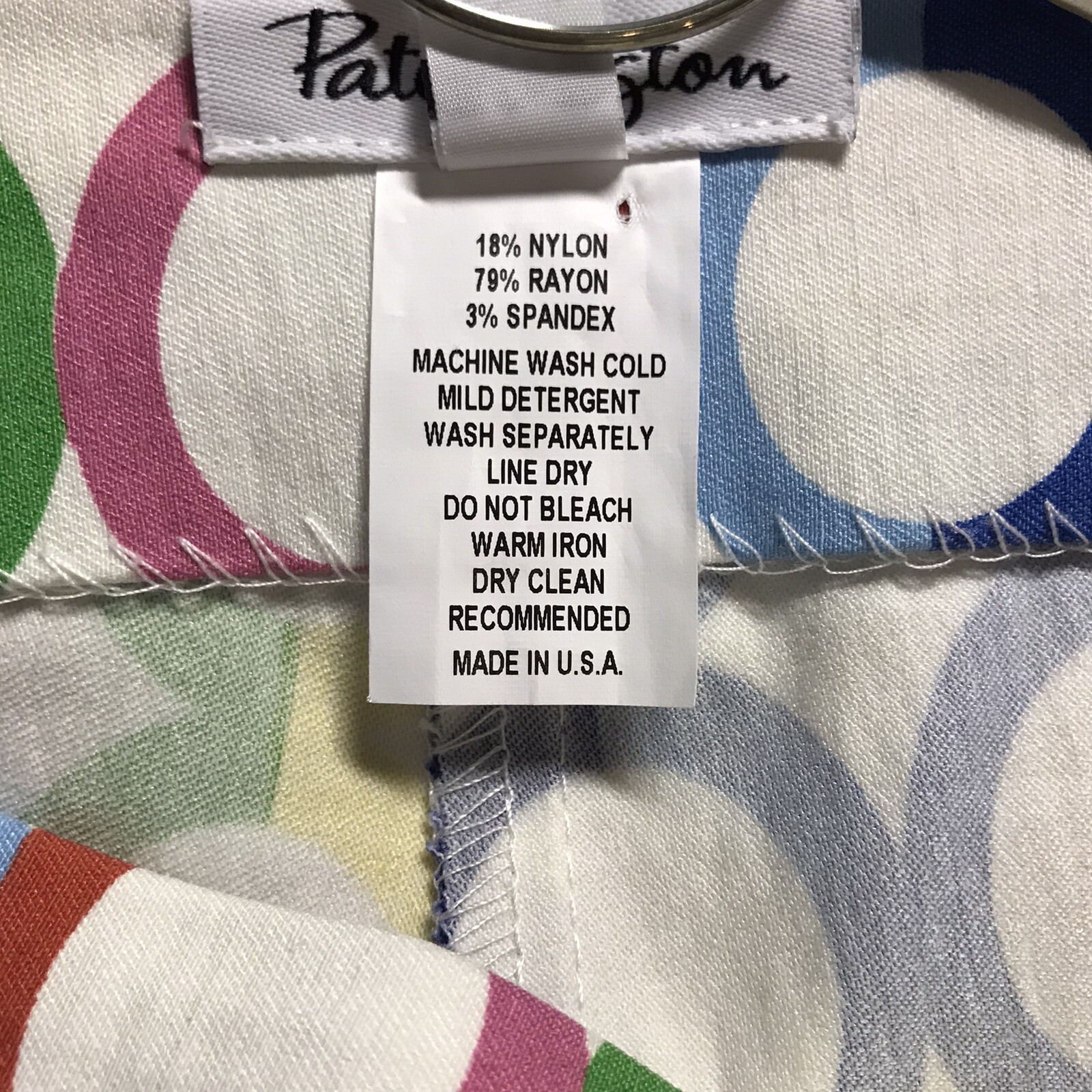 Patchington Pull On Capri Pants Rainbow Chain Pri… - image 5