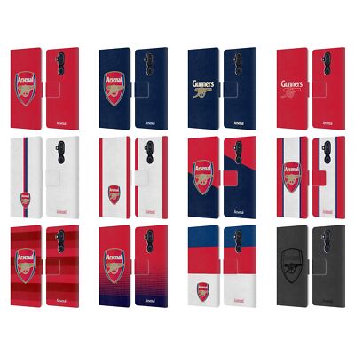 OFFICIAL ARSENAL FC CREST 2 LEATHER BOOK WALLET CASE COVER FOR NOKIA PHONES