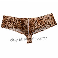Bikini uomo leopardato posa boxer intimo rigonfiamento marsupio perizoma boxer mini pantaloni