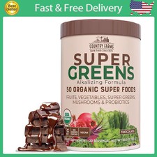 Country Farms Super Greens - Alkalizing Formula Chocolate 300 grams