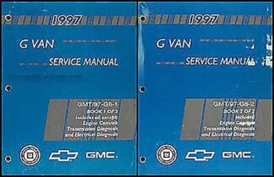 1997 Chevy Express GMC Savana Van Shop Manuell Set 97 G1500 G2500 G3500
