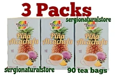 3 Packs Te de Piña y Alcachofa Tea Artichoke Pineapple Diet Support 90 bags