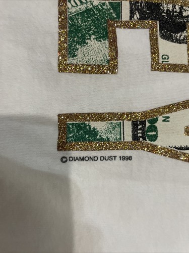 Vtg 1998 Show Me The Money Shirt XL Jerry Maguire Movie Promo USA Made Glitter - Picture 3 of 9