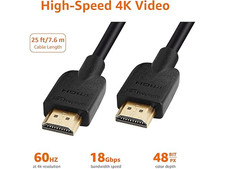 Amazon Basics High-Speed HDMI Cable, 18 Gbps, 4K/60Hz, 25 Feet BRAND NEW IN BOX 