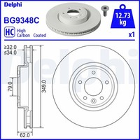2X Bremsscheibe Delphi BG9348C FüR Landrover Range Rover Sport 2 L494 4 L405 5