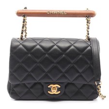 Chanel Lambskin Matelasse Shoulder Bag Women Black One Size 679007