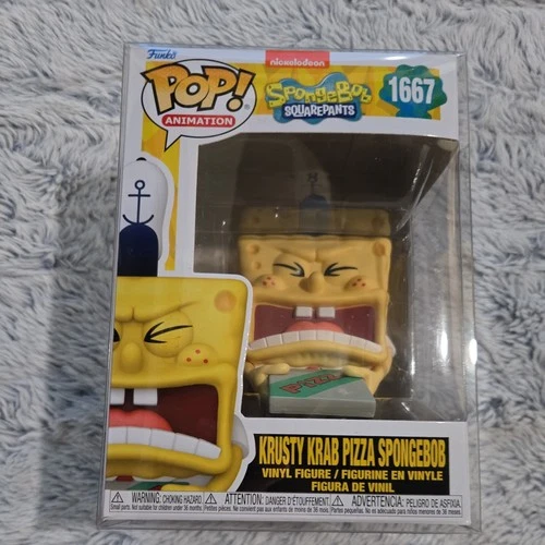Krusty Krab Pizza SpongeBob #1667 ~ Funko Pop Animation in Protector