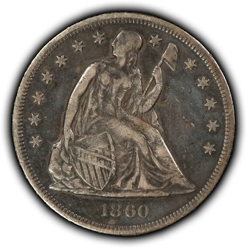 1860-O $1 Seated Liberty Silver Dollar - New Orleans - VF - SKU-B5444