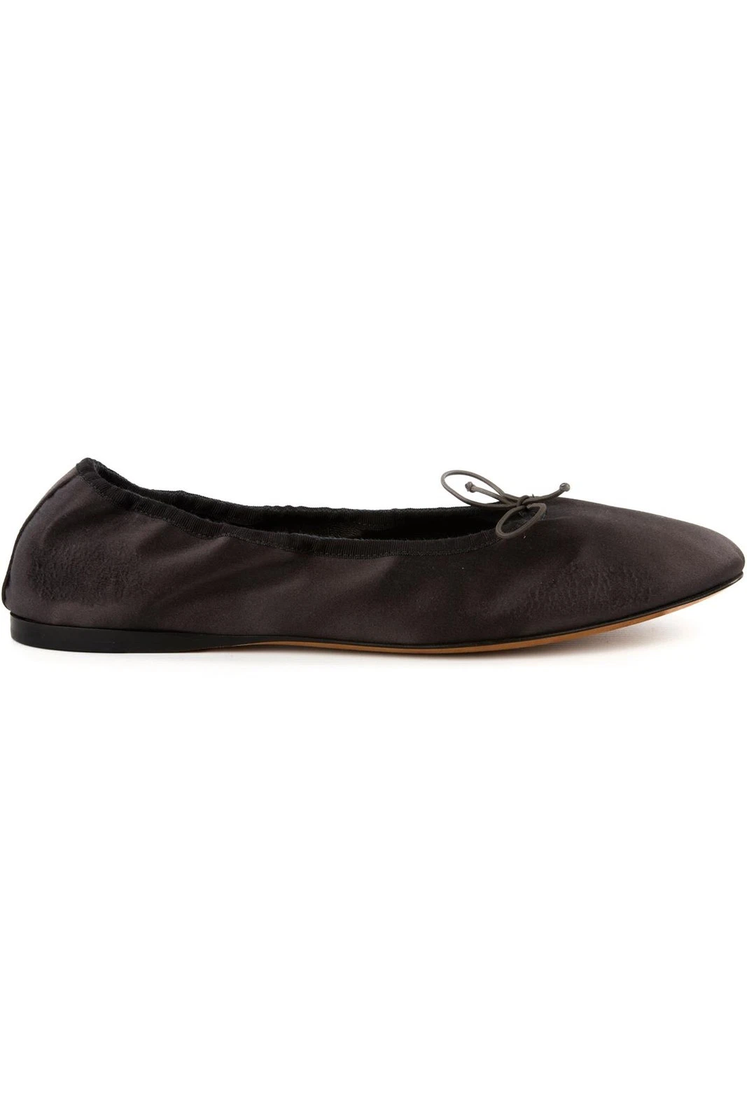 THE ROW BLACK AWAR SATIN BALLET FLATS EU 38 UK 5 US 8