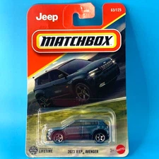 MATCHBOX 2025 2023 JEEP AVENGER METALFLAKE GRAYISH BLUE 63/125 JBN99 ABE LUGO