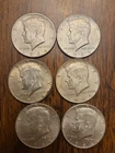 BU Kennedy  1964 Half dollar lot of 6 90% silver