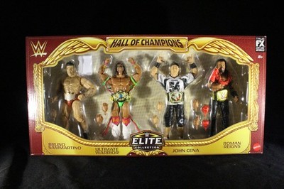 WWE Elite Hall Of Champions Bruno, Warrior, Cena and Reigns 4 pack