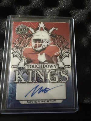 2022 Leaf Metal Red White Blue TD Kings Mojo Xavier Worthy Rc Auto (1/3)