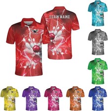 Personalized Name Bowling Polo Shirt 3D for Men and Women Bowling Shirt