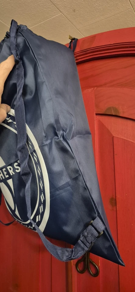 Skechers Poliéster Cordón Ligero Bolso Mochila Bolso de Gimnasio Azul Marino Foto 3 de 4