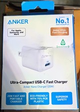 Anker Nano Charger USB-C 20W Powerport PD Durable Compact High Speed open box