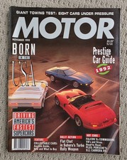 Motor Magazine Nov 1992 Vector W8, Viper, Corvette ZR-1, Commodore SS, XR6 & XR8