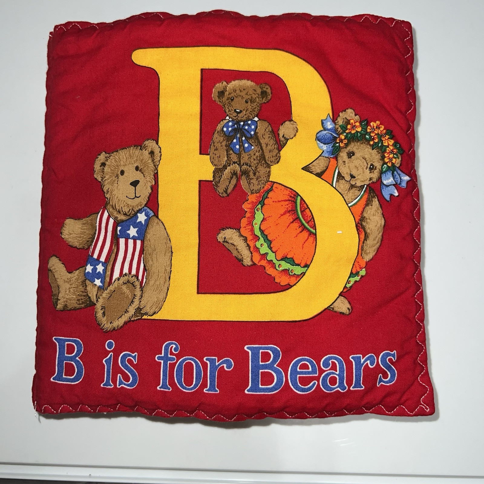 Vintage Cranston Teddy Bear Cloth Book B Is For Bears Handmade...
