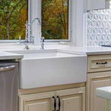 Sutton 30" Solid Fireclay Farmhouse Apron Front Kitchen Sink