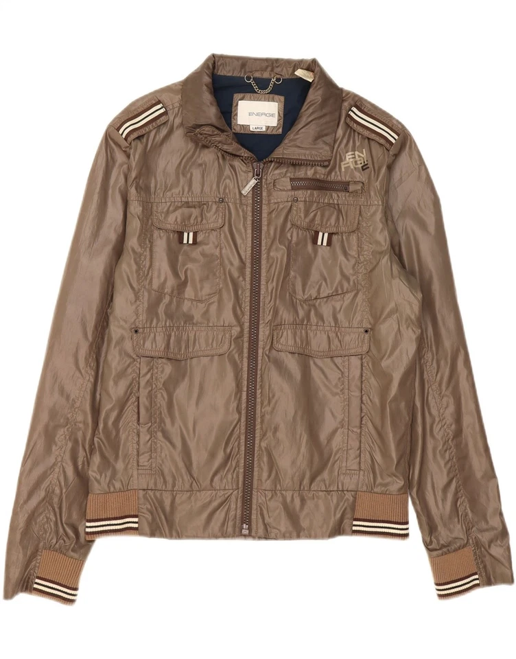 Chaqueta utilitaria ENERGIE para mujer UK 16 grande beige poliéster AD08 Foto 2 de 4