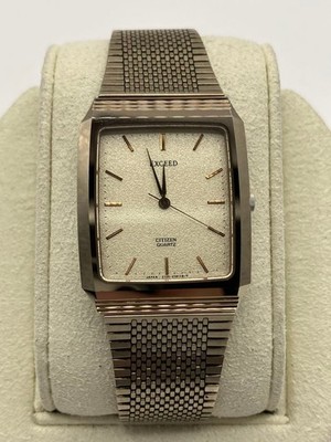 CITIZEN EXCEED 2730-274326 Square Gold Tone Quartz Watch