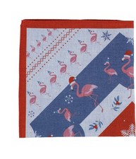 bar III Mens Flamingo Pocket Square, Blue, One Size