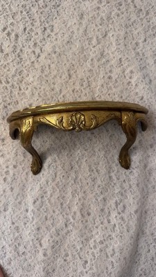 Vintage Burwood Gold Wall Shelf Hollywood Regency Rococo Console MCM Decor USA