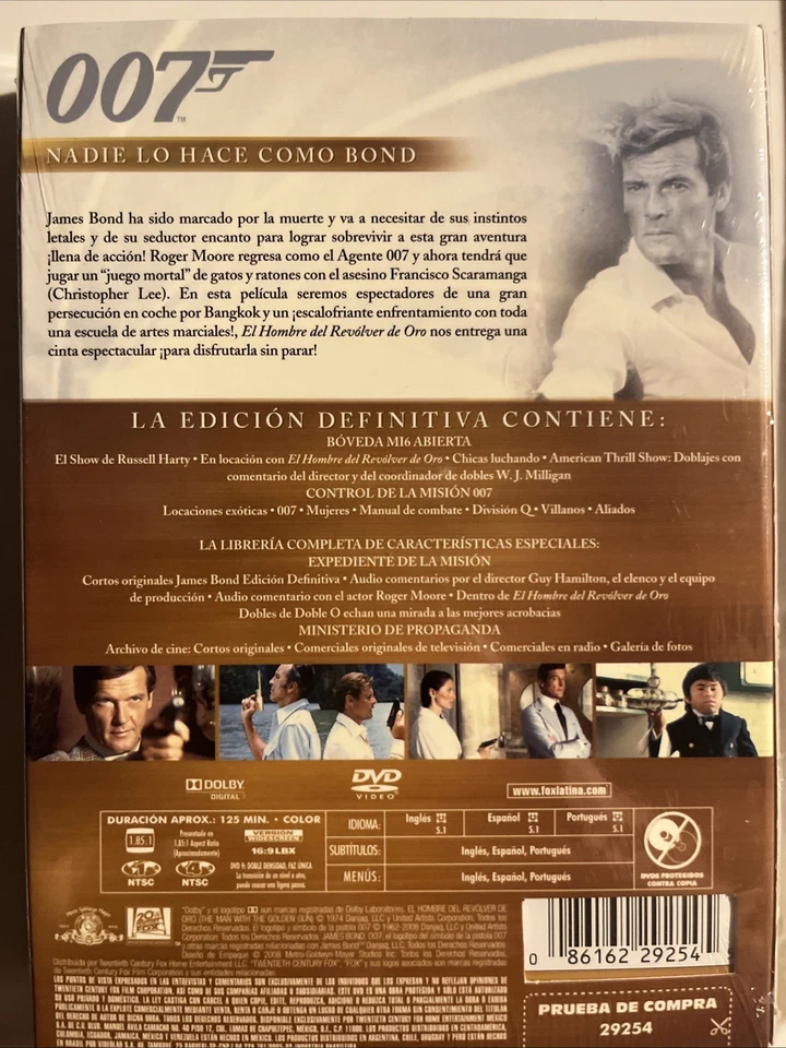 EL HOMBRE DEL REVOLVER DE ORO / THE MAN WITH THE GOLDEN GUN, ROGER MOORE DVD New - Image 3 of 3