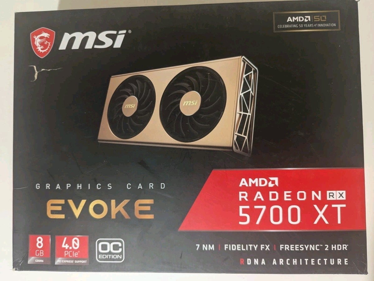 MSI RADEON RX 5700 XT Evoke OC Gaming Graphics Card NEVER MSI RADEON RX 5700 XT Evoke OC Gaming Graphics Card NEVER