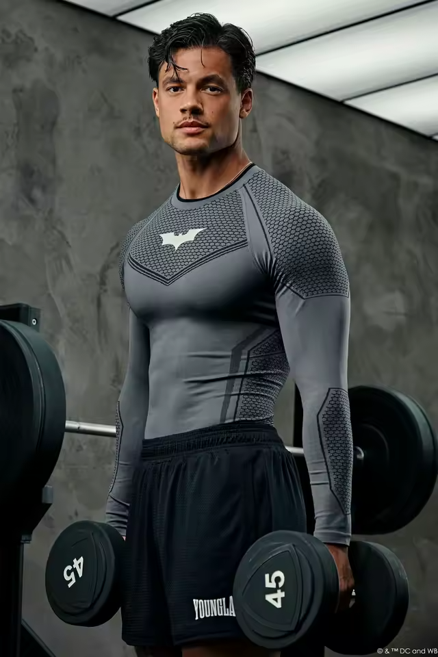 Batman Gym Long-Sleeve Compression Shirts NEW | eBay