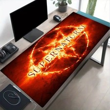 40 90cm1pc Supernatural TV Show Inspired Non-Slip Mouse Pad  Desk Mat - Fiery P