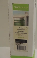 (15) Trex Transcend 3/4" ROUND Aluminum BLACK Balusters for 36" Rail  BXTA30RBK