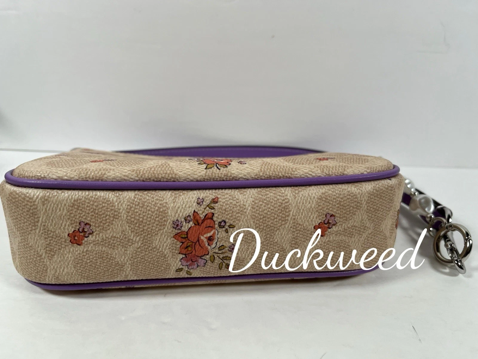 Borsa Coach Nolita 19 firmata tela e pelle stampa floreale sabbia multi nuova con etichette