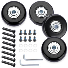 50Mm X 18Mm Luggage Wheels Replacements Set of 4 Mute Suitcase Replacement Wheel