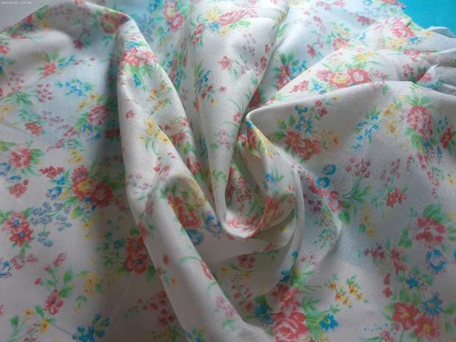 IMPORTED COTTON BATISTE~MULTI COLOR FLORALS~JAPAN~12"x45"~DOLL FABRIC - product listing photo