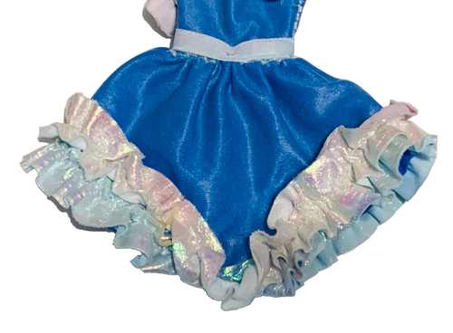 Vintage Fits Barbie? Sindy Doll Takara Dark/Light Blue Clone Knit Dress Fashion! - Picture 3 of 13