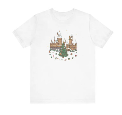 Wizard School Christmas T-Shirt   Magical Holiday Tee | Cozy Fantasy School Top