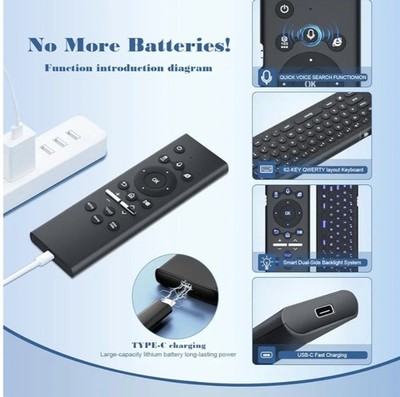 EyaioRotes Smart Remote Control And Mini Keyboard For Samsung Smart TV