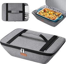 Insulated Casserole Carrier Portable Food Warmer Tote Hot & Cold Transport Bag