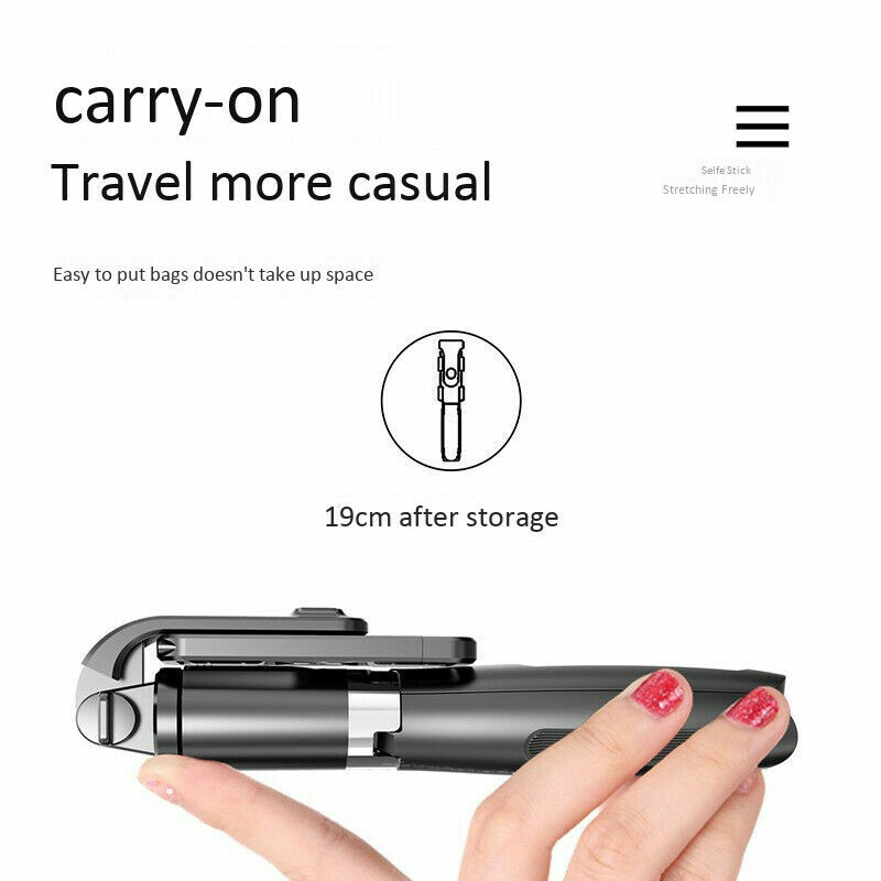 L02 Selfie Stick Bluetooth Tripod with Wireless Remote Shutter