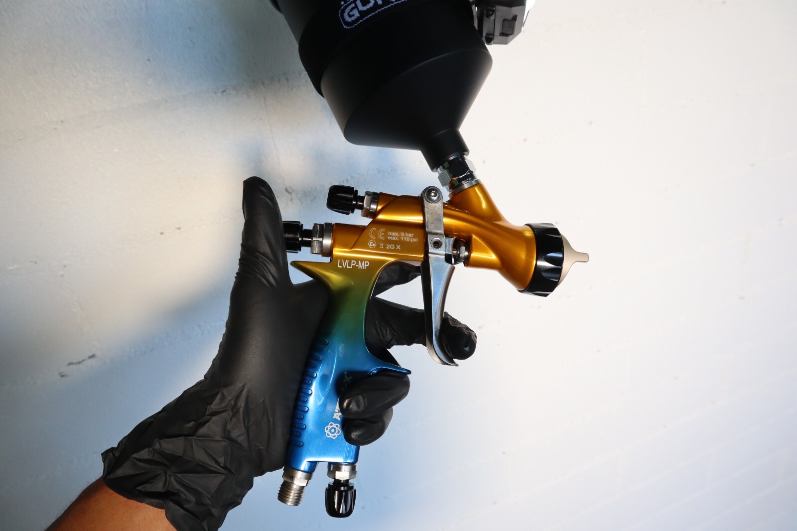 ATOM X88 Bluemoon LVLP-MP Spray Gun | Gravity Feed | 1.3/1.4mm Tips |Solvent USA