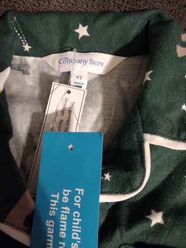 The Company Store Family Flannel Toddler Sleep Shirt Nightgown Size 4T Holidog - Photo 4/6